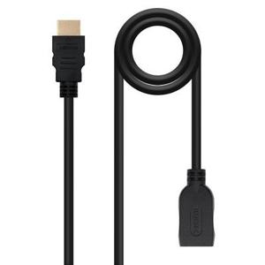 Cable HDMI 2.0 A/M-A/H, 2 metros, negro, ideal para extender conexiones de alta definición entre dispositivos. - Product Image 1