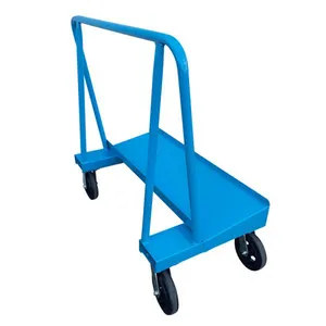 JH-Mech Drywall Cart Sheet Rock Gypsum Board Moving 24 "W * 44" L * 44 "H Durable Blue Carbon Steel Drywall Dolly Cart