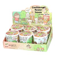 Série de rubans décoratifs en papier huilé Gao Shan Wen Chuang Mu Zi Lite, motifs de personnages de dessins animés mignons pour DIY et scrapbooking