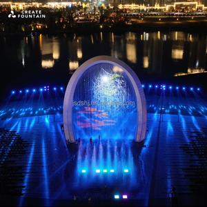 Fuente de Agua Seca Moderna de Acero Inoxidable, Kit de Fuente de Agua para Exteriores DIY para Jardín, <span class=keywords><strong>Lago</strong></span> u Hotel con Diseño de Puerta Lineal - Product Image 5