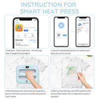 Presse à Chaud Numérique Portable à Double Mode 12'' x 10'' avec Contrôle par Application
