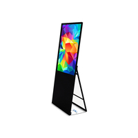 Support de sol d'affichage de publicité numérique debout pliant Portable mur vidéo LED LCD personnalisé avec Menu numérique pour Restaurant