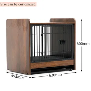 Cage en bois pour chien, plateau, accessoire d'extérieur pour animaux domestiques