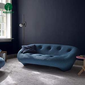 Moontree Ensemble de canapés en tissu grain de velours de luxe moderne Mobilier de maison nordique classique <span class=keywords><strong>Canapé</strong></span> modulaire simple pour hôtel <span class=keywords><strong>club</strong></span> - Product Image 2