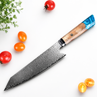 Santoku-mes Eco-vriendelijk Ambidextrous houten handvat Damascus staal scherp mes 6-7,9 inch Moderne keukenchef snijgereedschap voor