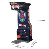 Nouvelle conception de machine de boxe à monnayeur, jeu d'arcade électronique de fitness avec fonctions de frappe et de coup de pied pour gymnases, centres de divertissement familial (FEC) et centres commerciaux