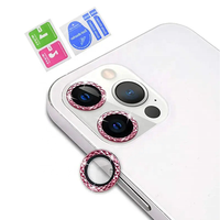 Protecteur d'objectif d'appareil photo HD Diamond Clear 9D en métal pour iPhone 13 Pro Max 14 Series
