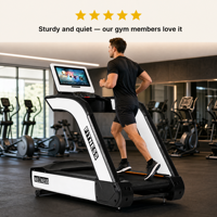 Caminadora Comercial con Capacidad de 170 kg, Pantalla Táctil, Inclinación de 0-20%, Motor Silencioso, Equipo de Gimnasio, Venta al Por Mayor