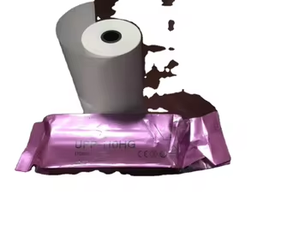 Rouleau de papier thermique UPP-110HG 110 mm x 18 m, type Y violet, haute brillance, pour caisse enregistreuse - Product Image 2