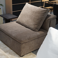 Fauteuil lounge NORYA en tissu texturé moderne, siège profond, fauteuil d'appoint rembourré pour salon, meubles de maison