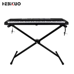 HEBIKUO Q-1X 키보드 음악 스탠드 54/61 키 조절 대형 단일 X 피아노 키보드 스탠드