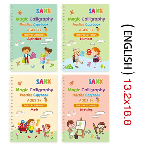 Libri di Calligrafia per Bambini in Francese, Tedesco, Arabo, Spagnolo e Inglese, Quaderni Educativi per l'Apprendimento dell'Alfabeto - Product Image 2