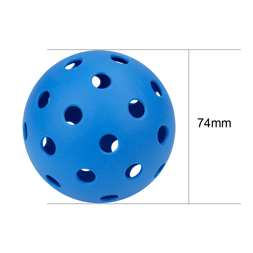 Factory Wholesale and Popularly Sold Custom LOGOTPE Material 7.4cm 40-hole and 26-hole Yellow Outdoor Adult Pickleball Balls