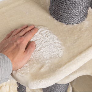 YOUME OEM-Ready un <span class=keywords><strong>arbre</strong></span> <span class=keywords><strong>à</strong></span> <span class=keywords><strong>chat</strong></span> de 157cm de haut en peluche beige avec des <span class=keywords><strong>poteaux</strong></span> de 15cm et une tour d'<span class=keywords><strong>arbre</strong></span> <span class=keywords><strong>à</strong></span> <span class=keywords><strong>chat</strong></span> de 4cm d'épaisseur - Product Image 4