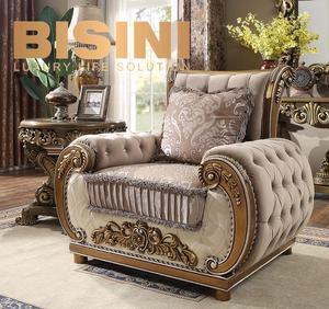Juego de sofás de sala de estar de madera clásica de lujo, sofá de casa de <span class=keywords><strong>palacio</strong></span> tallado a mano de provincia francesa - Product Image 3