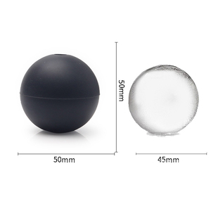 แม่พิมพ์น้ำแข็งซิลิโคนทรงกลม DIY สำหรับทำไอซ์โฮกี้ แม่พิมพ์น้ำแข็งซิลิโคนทรงกลมแบบวงกลม - Product Image 4