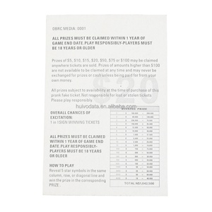 Custom <b>Scratch</b> Off Lottery Tickets Lotto <b>Scratch</b> Paper Card Custom Pattern Lottery Ticket Printing - Product Image 6