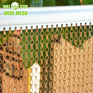 Hot bán tùy chỉnh thiết kế nhôm móc đôi Chuỗi liên kết Fly Màn hình Rèm Lưới cho phòng trang trí - Product Image 1