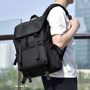 Custom Large Capacity Leisure Vitality <b>Backpack</b> With Bag Cover <b>Black</b> Gray Blue for Outdoor Travel Hiking and Laptop Use - Product Image 6