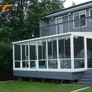 Serre de véranda sur pied de conception moderne de haute qualité cadre en aluminium maison en verre extérieure pour les quatre saisons pour les villas - Product Image 6