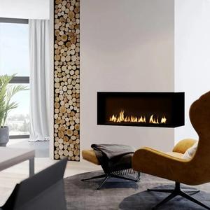 Nuovo Arrivo: Caminetto Elettrico Lineare di Design da 48 Pollici in Acciaio, Ecologico, a Bioetanolo per Decorazione Alberghiera - Product Image 1
