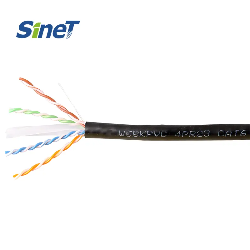 1000ft Pull Box ETL Listed Superior Bulk Cat6 CMR CMP Cable FEP 550Mhz 23AWG Solid Copper 305m Cable CMP UTP Cat6 Plenum