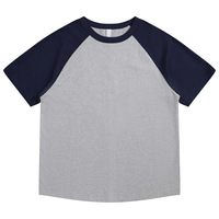 Camisetas de Moda Urbana 100% Algodón, Camisetas con Estampado Personalizado en Relieve, Cuello Redondo, Costuras en Contraste para Hombre