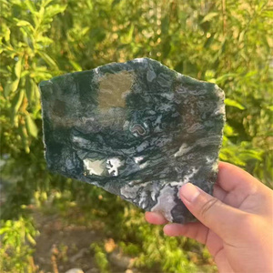 Vente en gros de tranches brutes de cristaux spirituels pierres précieuses de guérison <span class=keywords><strong>dalle</strong></span> d'agate <span class=keywords><strong>mousse</strong></span> naturelle pour la décoration - Product Image 5