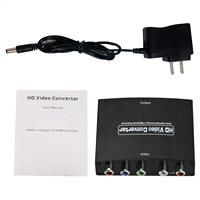 Componente 5RCA Ypbpr RGB L/R Video a HD HDTV Converter Soporte 1080P Audio de DVD PSP a HDTV
