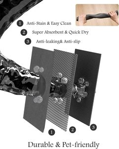 Tapis de chien absorbant personnalisé d'approvisionnement d'usine pour bol de nourriture et d'eau sans taches buveurs désordonnés tapis d'alimentation pour animaux de compagnie à séchage rapide - Product Image 6