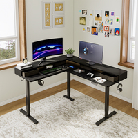 Bureau debout ergonomique moderne en acier inoxydable, modulaire, convertible en L, pivotant, réglable en hauteur, à moteur unique, modèle 2025 – Nouveauté !