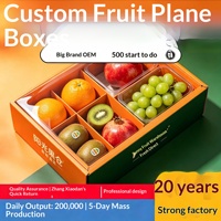 Direct van de fabriek: op maat gemaakte fruitgeschenkdozen met venster en handvat; golfkartonnen dozen; UV-bedrukte kleuren dozen voor fruit