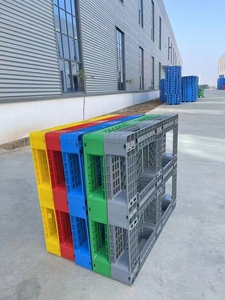 1100*1100mm pas cher exportation industrielle empilable maille unique <span class=keywords><strong>logistique</strong></span> robuste <span class=keywords><strong>stockage</strong></span> <span class=keywords><strong>palette</strong></span> en plastique - Product Image 4