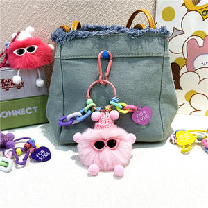 Figurines multicolores en peluche boule de charbon pendentifs sacs clés accessoires petits cadeaux - Product Image 5