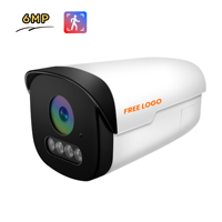 Caméra de surveillance bullet 6MP IP66 CMOS PoE avec vision nocturne couleur pour bar