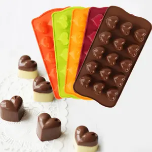 DIY Schokoladen fudge herzförmige Kuchen Silikon form Eis backformen
