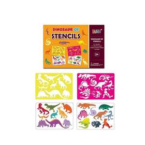 Tablero de dibujo de plástico ecológico personalizado al por mayor, juegos de plantillas para niños, plantilla de dinosaurio, juguete de dibujo educativo - Product Image 2