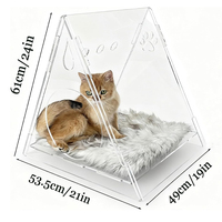 Offre Spéciale : Enclos pour chat en acrylique personnalisé, niche transparente pour chien, cage pour animaux de compagnie, présentoir moderne d'intérieur pour petits animaux, écologique