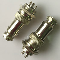 موصل طيران ذكر مقاوم للماء DIN بـ 2 3 4 5 6 7 8 9 سنون، مقاسات 16 مم M16 GX16 M12 GX12، بغلاف من سبائك الزنك، معتمد CE/RoHS