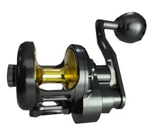 2 CR-300II de vitesse 5.1:1 & 3.0:1 Max drag 30kg Levier drag cnc machine cut fishing slow grande capacité jigging reel