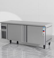 Kustom baja tahan karat di bawah konter meja kulkas Freezer 1500mm Hotel dapur restoran Capacity kapasitas-5C 10C