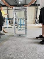 Fenêtre à battant extérieur en PVC/UPVC de haute qualité, résistante aux ouragans, avec double vitrage feuilleté, pour la construction de maisons