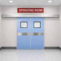 Porte de salle d'opération d'hôpital de conception moderne AORUISI, automatique, pliable, en acier, pour usage intérieur, surface peinte hermétique 1