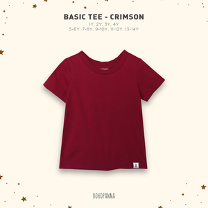 Camisa de algodón color carmesí de primera calidad con tela transpirable, suavidad agradable y calidad confiable para vacaciones escolares y momentos familiares. - Product Image 2