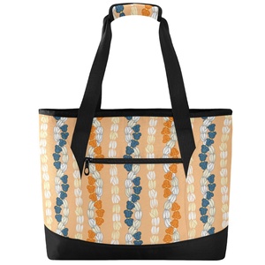 Sac isotherme à fermeture éclair Summer Hawaii Pikake, sac isotherme orange, sac de pique-nique, sac de courses isotherme pour aliments - Product Image 2