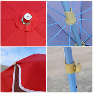 Outdoor Solar <b>Umbrella</b> Aluminum Pole <b>Large</b> Round Custom Logo Advertising Beach Shade Sun Protection Commercial Use - Product Image 3