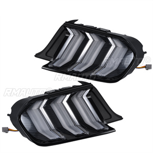 Feux arrière version US pour Ford Mustang 2015-2020, 5 modes, entièrement LED dynamiques, lentille fumée, feu stop, clignotant, ensemble complet - Product Image 4