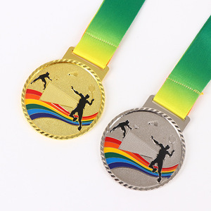 Médailles de natation personnalisées Dingchuang en alliage de zinc avec design arc-en-ciel pour événements sportifs - Product Image 4