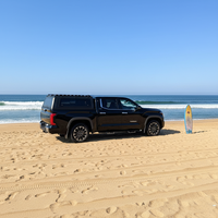 Auvent de camionnette en alliage d'aluminium avec verre intégral étanche et verrouillable, avec fenêtres coulissantes, pour Toyota Tundra 5.5ft 6.5ft