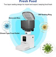 Distributeur automatique de nourriture pour chats en plastique - Utilisation en hôtel et en pension - Caméra WiFi intelligente - Surveillance - Alimentation programmée - Qualité commerciale